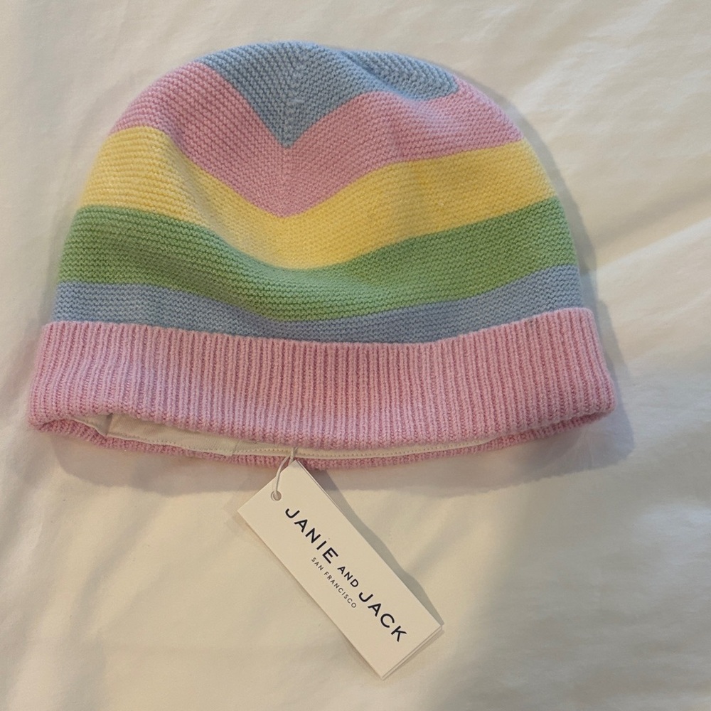 Janie and Jack Pastel Striped Kids Hat